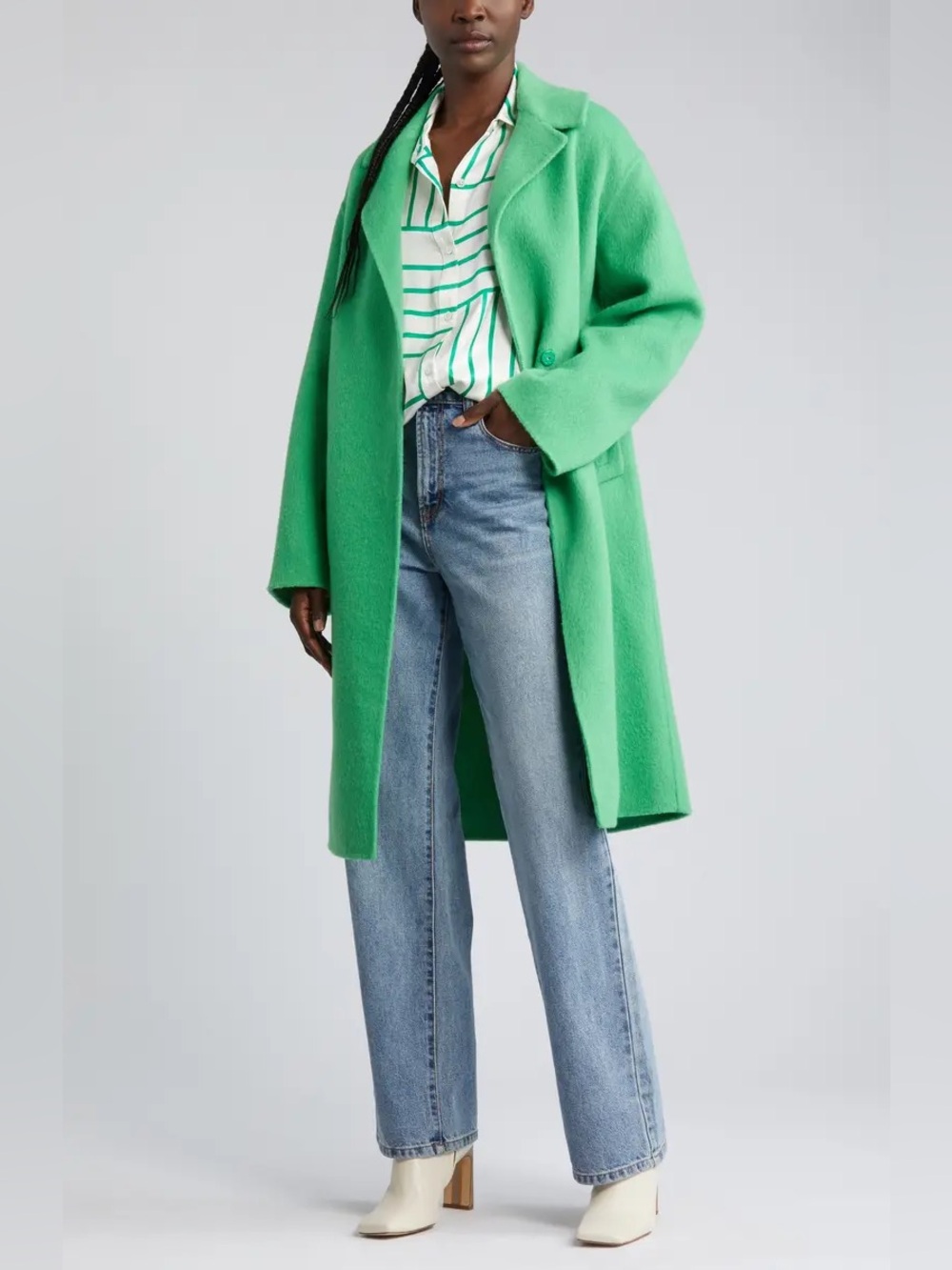 NWT Rails Lore Green Wool Coat XS